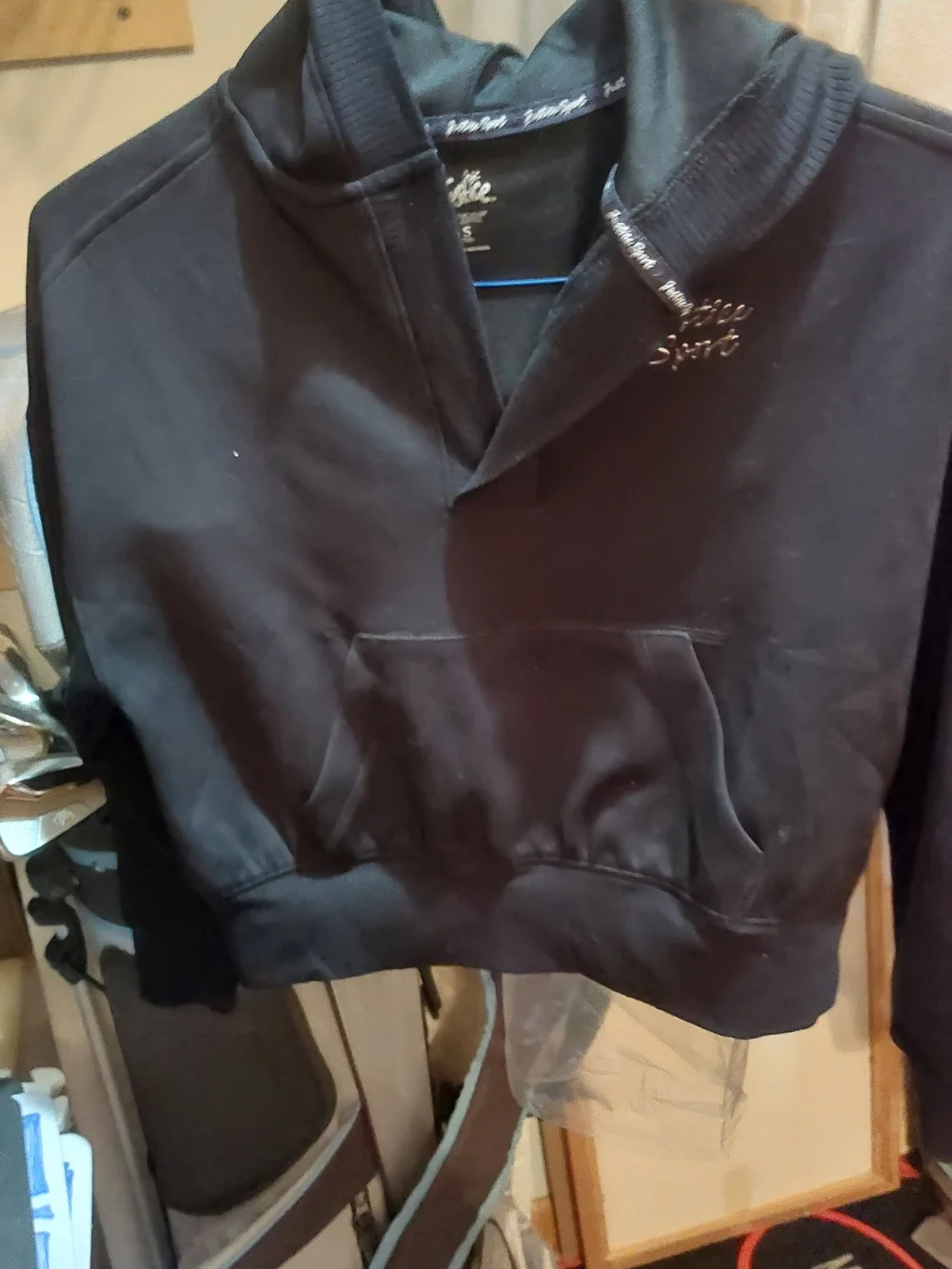 Justice Black Hoodie Sweatshirt with Script Logo